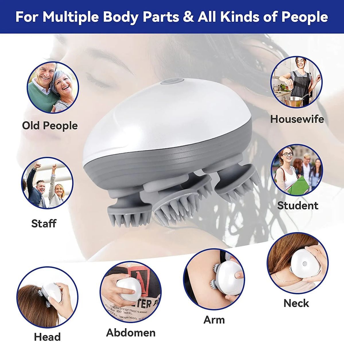 Scubel Smart Scalp Massager | Electric Head Massager for Stress Relief