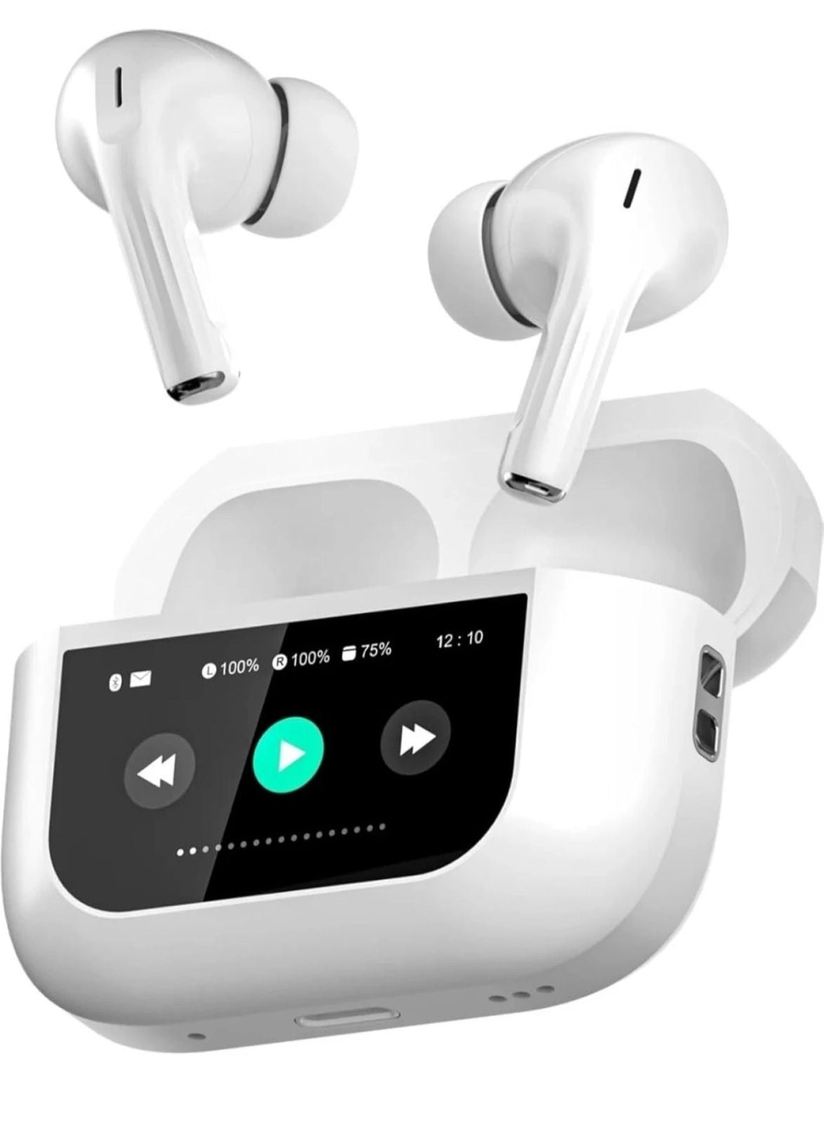 Scubel SmartPods Pro ANC Wireless Earbuds with Touch Display & Noise Cancellation