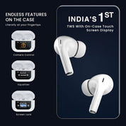 Scubel SmartPods Pro ANC Wireless Earbuds with Touch Display & Noise Cancellation