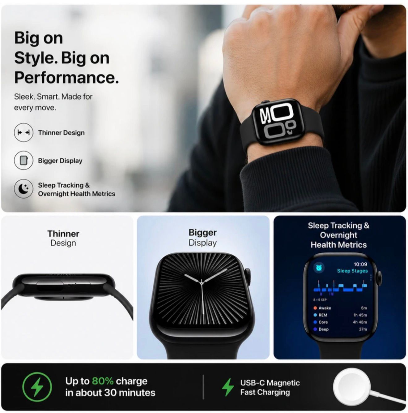 Scubel Series 10 Smart watch with Ai features