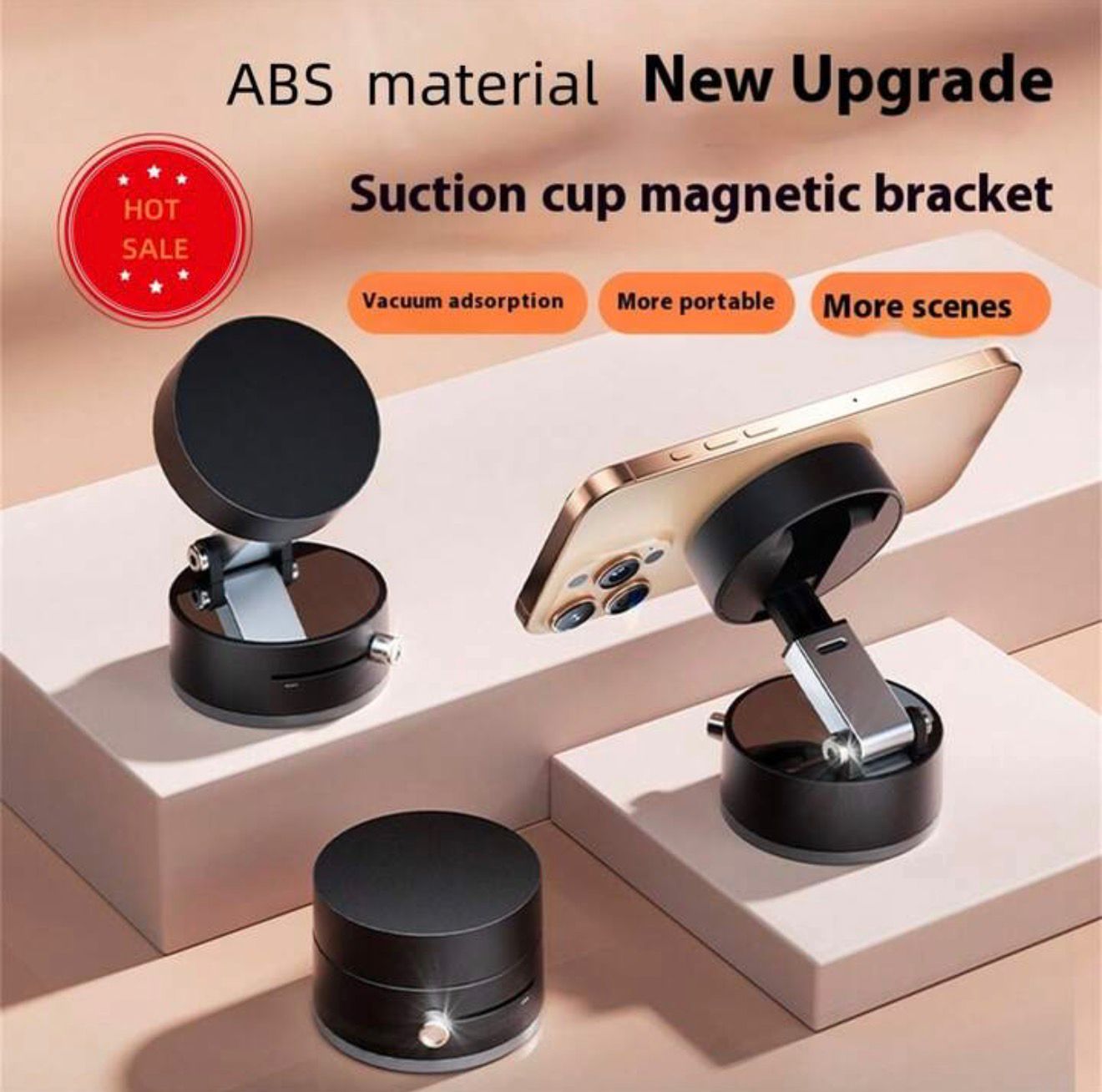 Scubel Foldable Magnetic Phone Stand & Car Mount – Universal Smartphone Holde