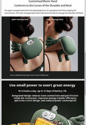 Scubel Smart Heat Neck & Shoulder Massager – Deep Tissue Kneading Massage Pillow with Heating Therapy