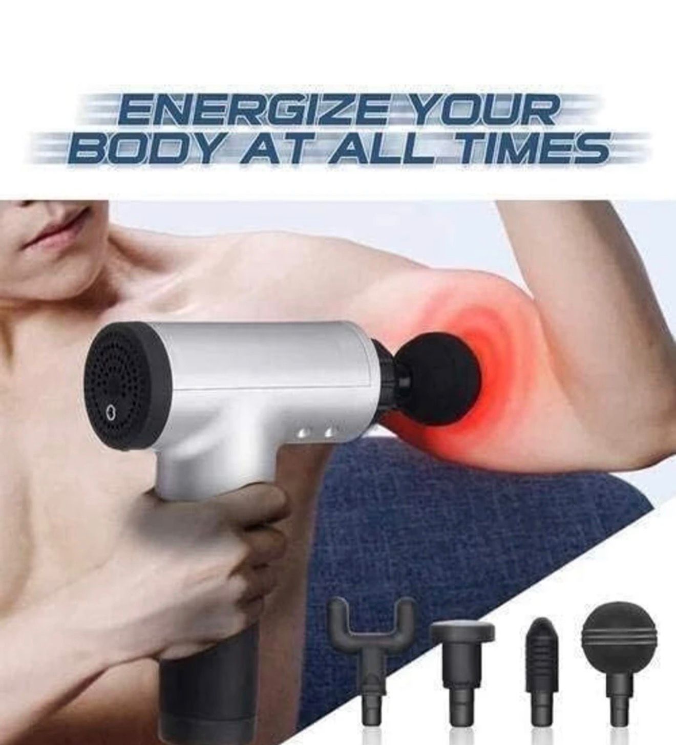 Scubel Portable Massage Gun for Muscle Recovery & Pain Relief