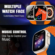 Scubel T800 Ultra Smart Watch – Bluetooth Calling Fitness Tracker with Heart Rate Monitor, Sports Modes & HD Touch Display