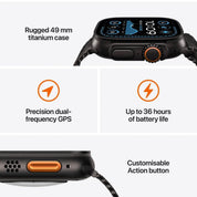 Scubel Series Ultraa 3 Smart Watch – AMOLED Display, Bluetooth Calling, GPS Style Design, Health Monitoring & Sports Fitness Tracker
