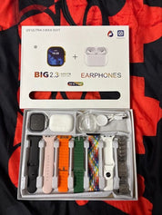 Scubel Series Ultra 3 Smart Watch & Wireless Earbuds Gift Set – Bluetooth Calling, Health Tracking, Interchangeable Watch Bands & Premium Audio Bundle